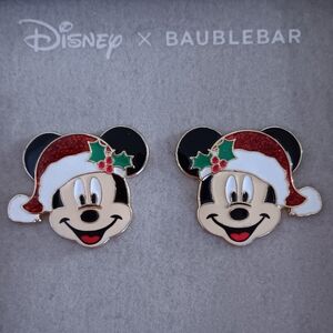 NEW Disney Baublebar Mickey Mouse Christmas Earrings